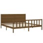 vidaXL Giroletto con Testiera Miele 6FT Super King in Legno Massello vidaXL Giroletto con Testiera Miele 6FT Super King in Legno Massello