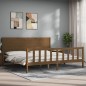 vidaXL Giroletto con Testiera Miele 200x200 cm in Legno Massello vidaXL Giroletto con Testiera Miele 200x200 cm in Legno Massello