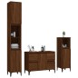 Set Mobili da Bagno 3 pz Rovere Marrone in Legno Multistrato Set Mobili da Bagno 3 pz Rovere Marrone in Legno Multistrato
