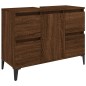 Set Mobili da Bagno 3 pz Rovere Marrone in Legno Multistrato Set Mobili da Bagno 3 pz Rovere Marrone in Legno Multistrato