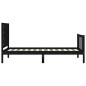 vidaXL Giroletto con Testiera Nero 90x200 cm in Legno Massello