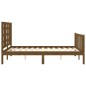 vidaXL Giroletto con Testiera Miele 120x200 cm in Legno Massello vidaXL Giroletto con Testiera Miele 120x200 cm in Legno Massello