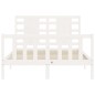 vidaXL Giroletto con Testiera Bianco 140x200 cm in Legno Massello vidaXL Giroletto con Testiera Bianco 140x200 cm in Legno Massello
