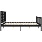 vidaXL Giroletto con Testiera Nero 5FT King Size in Legno Massello vidaXL Giroletto con Testiera Nero 5FT King Size in Legno Massello