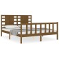 vidaXL Giroletto con Testiera Miele 160x200 cm Legno Massello