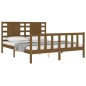 vidaXL Giroletto con Testiera Miele 160x200 cm Legno Massello
