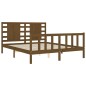 vidaXL Giroletto con Testiera Miele 160x200 cm Legno Massello