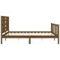 vidaXL Giroletto con Testiera Miele 160x200 cm Legno Massello