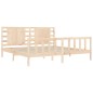 vidaXL Giroletto con Testiera 6FT Super King in Legno Massello vidaXL Giroletto con Testiera 6FT Super King in Legno Massello