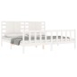 vidaXL Giroletto con Testiera Bianco 6FT Super King in Legno Massello vidaXL Giroletto con Testiera Bianco 6FT Super King in Legno Massello