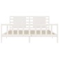 vidaXL Giroletto con Testiera Bianco 6FT Super King in Legno Massello vidaXL Giroletto con Testiera Bianco 6FT Super King in Legno Massello