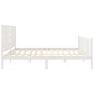 vidaXL Giroletto con Testiera Bianco 6FT Super King in Legno Massello vidaXL Giroletto con Testiera Bianco 6FT Super King in Legno Massello
