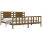 vidaXL Giroletto con Testiera Miele 6FT Super King in Legno Massello vidaXL Giroletto con Testiera Miele 6FT Super King in Legno Massello