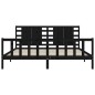 vidaXL Giroletto con Testiera Nero 6FT Super King in Legno Massello vidaXL Giroletto con Testiera Nero 6FT Super King in Legno Massello