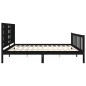 vidaXL Giroletto con Testiera Nero 6FT Super King in Legno Massello vidaXL Giroletto con Testiera Nero 6FT Super King in Legno Massello