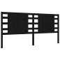 vidaXL Giroletto con Testiera Nero 6FT Super King in Legno Massello vidaXL Giroletto con Testiera Nero 6FT Super King in Legno Massello