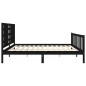 vidaXL Giroletto con Testiera Nero 200x200 cm in Legno Massello vidaXL Giroletto con Testiera Nero 200x200 cm in Legno Massello