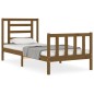vidaXL Giroletto con Testiera Miele 2FT6 Small Single Legno Massello vidaXL Giroletto con Testiera Miele 2FT6 Small Single Legno Massello