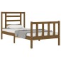 vidaXL Giroletto con Testiera Miele 3FT Single in Legno Massello vidaXL Giroletto con Testiera Miele 3FT Single in Legno Massello