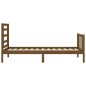 vidaXL Giroletto con Testiera Miele 3FT Single in Legno Massello vidaXL Giroletto con Testiera Miele 3FT Single in Legno Massello