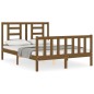 vidaXL Giroletto con Testiera Miele 4FT Small Double in Legno Massello vidaXL Giroletto con Testiera Miele 4FT Small Double in Legno Massello