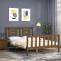 vidaXL Giroletto con Testiera Miele 4FT Small Double in Legno Massello vidaXL Giroletto con Testiera Miele 4FT Small Double in Legno Massello