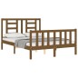 vidaXL Giroletto con Testiera Miele 4FT Small Double in Legno Massello vidaXL Giroletto con Testiera Miele 4FT Small Double in Legno Massello