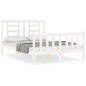 vidaXL Letto senza Materasso Bianco 140x190 cm Legno Massello di Pino vidaXL Letto senza Materasso Bianco 140x190 cm Legno Massello di Pino