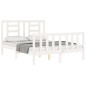 vidaXL Letto senza Materasso Bianco 140x190 cm Legno Massello di Pino vidaXL Letto senza Materasso Bianco 140x190 cm Legno Massello di Pino
