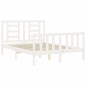 vidaXL Letto senza Materasso Bianco 140x190 cm Legno Massello di Pino vidaXL Letto senza Materasso Bianco 140x190 cm Legno Massello di Pino