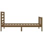 vidaXL Giroletto con Testiera Miele 100x200 cm in Legno Massello vidaXL Giroletto con Testiera Miele 100x200 cm in Legno Massello