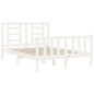 vidaXL Giroletto con Testiera Bianco 120x200 cm in Legno Massello vidaXL Giroletto con Testiera Bianco 120x200 cm in Legno Massello