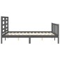 vidaXL Giroletto con Testiera Grigio King Size in Legno Massello vidaXL Giroletto con Testiera Grigio King Size in Legno Massello