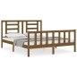 vidaXL Giroletto con Testiera Miele 5FT King Size in Legno Massello vidaXL Giroletto con Testiera Miele 5FT King Size in Legno Massello