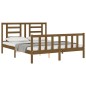 vidaXL Giroletto con Testiera Miele 5FT King Size in Legno Massello vidaXL Giroletto con Testiera Miele 5FT King Size in Legno Massello