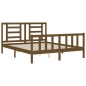 vidaXL Giroletto con Testiera Miele 5FT King Size in Legno Massello vidaXL Giroletto con Testiera Miele 5FT King Size in Legno Massello
