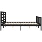 vidaXL Giroletto con Testiera Nero 5FT King Size in Legno Massello vidaXL Giroletto con Testiera Nero 5FT King Size in Legno Massello