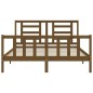 vidaXL Giroletto con Testiera Miele 160x200 cm Legno Massello