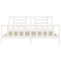 vidaXL Giroletto Testiera Bianco Super King Size in Legno Massello vidaXL Giroletto Testiera Bianco Super King Size in Legno Massello