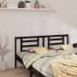 Testiera per Letto Nera 206x4x100 cm in Legno Massello di Pino Testiera per Letto Nera 206x4x100 cm in Legno Massello di Pino