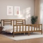 vidaXL Giroletto con Testiera ambra 200x200 cm in Legno Massello vidaXL Giroletto con Testiera ambra 200x200 cm in Legno Massello