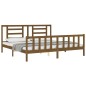 vidaXL Giroletto con Testiera ambra 200x200 cm in Legno Massello vidaXL Giroletto con Testiera ambra 200x200 cm in Legno Massello