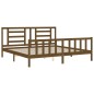 vidaXL Giroletto con Testiera ambra 200x200 cm in Legno Massello vidaXL Giroletto con Testiera ambra 200x200 cm in Legno Massello