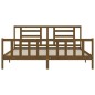 vidaXL Giroletto con Testiera ambra 200x200 cm in Legno Massello vidaXL Giroletto con Testiera ambra 200x200 cm in Legno Massello