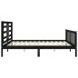 vidaXL Giroletto con Testiera Nero 200x200 cm in Legno Massello vidaXL Giroletto con Testiera Nero 200x200 cm in Legno Massello