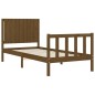 vidaXL Giroletto con Testiera Miele 3FT Single in Legno Massello vidaXL Giroletto con Testiera Miele 3FT Single in Legno Massello