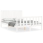 vidaXL Letto senza Materasso Bianco 140x190 cm Legno Massello di Pino vidaXL Letto senza Materasso Bianco 140x190 cm Legno Massello di Pino
