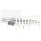 vidaXL Letto senza Materasso Bianco 140x190 cm Legno Massello di Pino vidaXL Letto senza Materasso Bianco 140x190 cm Legno Massello di Pino