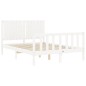 vidaXL Letto senza Materasso Bianco 140x190 cm Legno Massello di Pino vidaXL Letto senza Materasso Bianco 140x190 cm Legno Massello di Pino