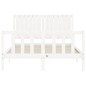 vidaXL Letto senza Materasso Bianco 140x190 cm Legno Massello di Pino vidaXL Letto senza Materasso Bianco 140x190 cm Legno Massello di Pino
